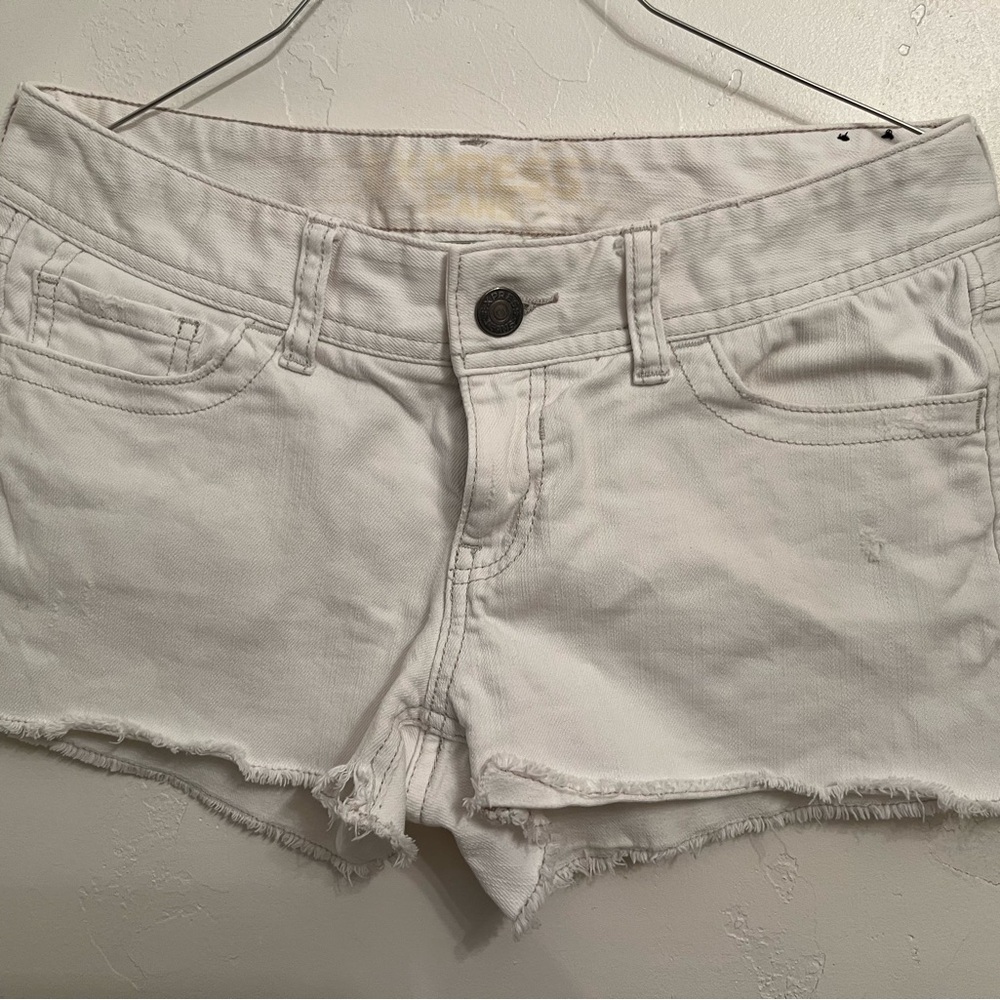 Express White Jean Shorts